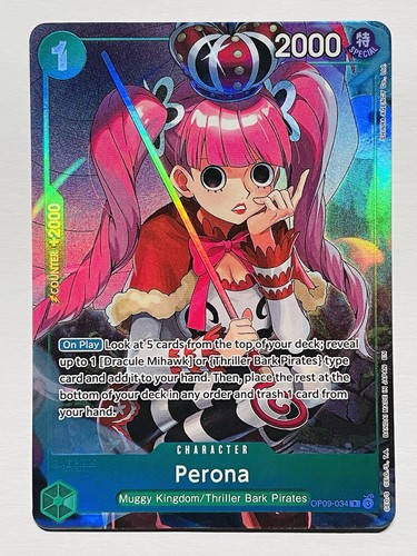 Card one piece tcg perona - one,