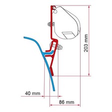 Adaptateurs de store F35 Pro KIT VW T3/VW T3 Lift Roof Fiamma