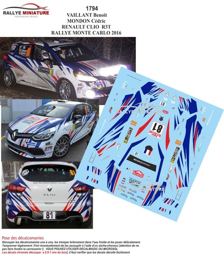Decals ref 1794 - decals, renault