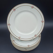 LIMOGES HAVILAND - 6 ASSIETTES PLATES EN PORCELAINE Modèle HANOÏ Décor Roses n°3