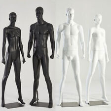 Homme Femme Noir Ou Blanc Mat Beau Mannequin de Vitrine Tête Complet Forme