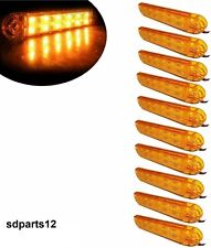 10 Feux de Gabarit Latéraux 12V 24V 10 LED Orange Camion Fourgon Remorque Bus