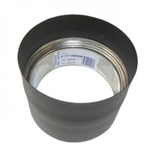 Raccord anti bistre - acier émail noir mat - diamètre 180 mm TEN