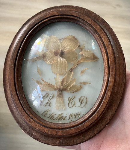Ancien cadre bombé cheveux - cadre,