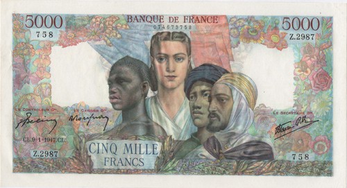 France 5000 francs empire - france,