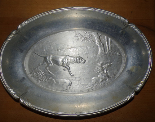 Ancienne corbeille alu - , chien
