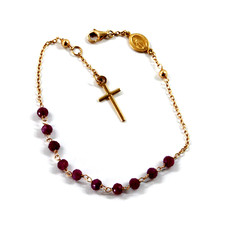 Bracelet Or Rose 18K, Rosaire