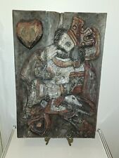 Roi de Coeur bas relief bois