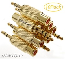 10-Pack 3.5mm Stereo TRS Male
