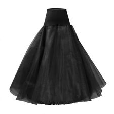 1 Hoop Jupon Jupe Trapèze Long sous-Jupe 2 Couche Robe Bal Mariage Crinoline