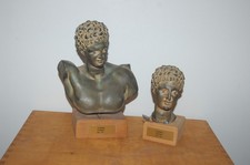 Sculpture en platre representant Hermes décoration , collection lot de 2 bustes