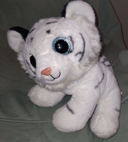 Doudou peluche tigre blanc - doudou,