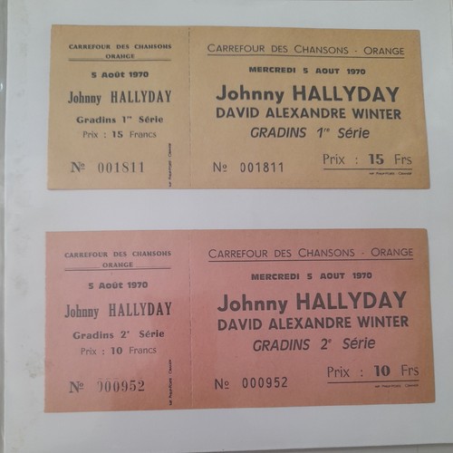 Johnny hallyday ticket - hallyday, de