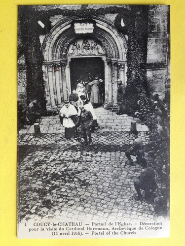 Cpa coucy château - en, 1916