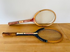 Lot de 2 raquettes de tennis vintage en bois CHAMPION RITMO et MONTANA