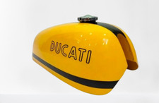 CONVIENT POUR RÉSERVOIR ESSENCE DUCATI 450 RT 450 R/T ACIER JAUNE ET NOIR