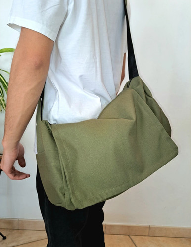 Sac besace rabat vert - sac, à