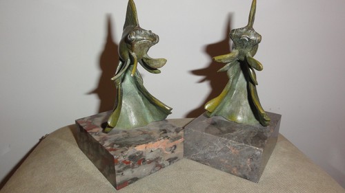 Serre livres bronze georges - livres,