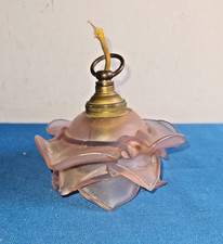 TULIPE ROSE EN FORME DE ROSE A 13 PETALES ELECTRIFIÉE Ø 11  ART NOUVEAU SIGNÉE