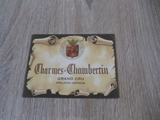 étiquette  de vin charmes chambertin grand crû