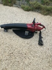 Souffleur broyeur feuilles aspirateur électrique rouge marque Einhell.