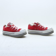 CONVERSE All Star Plateforme Usagée Taille EU 36,5 UK 4 US 6 (Cod.CS2038) Rouges