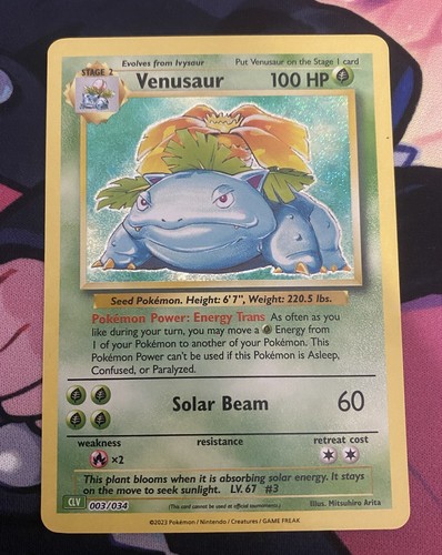 Carte pokémon venusaur - pokémon,