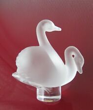 Lalique Presse papier / figurine : 2 cygnes