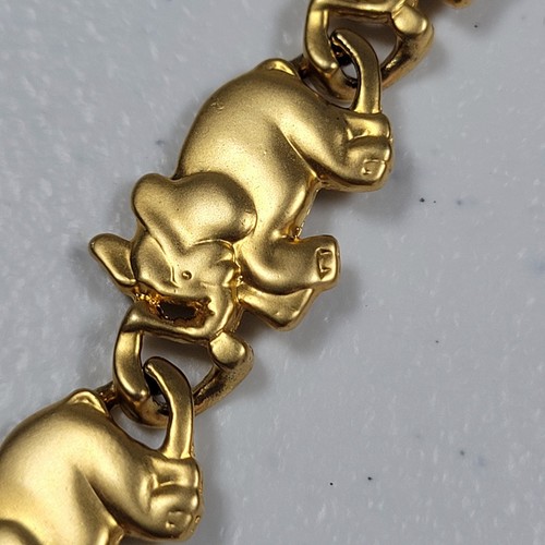 Gold tone elephant link - gold,