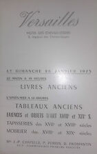 1975 VERSAILLES Catalogue de Vente LIVRES ANCIENS TABLEAUX FAIENCES OBJETS D ART