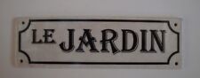 Plaque De porte Le jardin Style francais Porcelaine