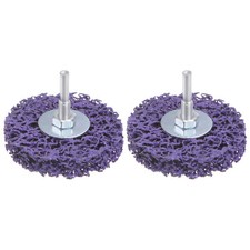 2pcs Bande Roue Décapage 3" x 1/2" Arbre pour Meuleuse Angulaire Nettoyer Violet