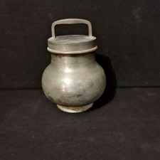 Ancien pot à bouillon en étain - XXe