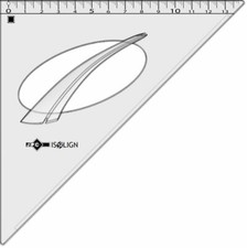 [904645-4] JPC CREATIONS Lot de 4 Equerres ISOLIGN en plastique Incassable 45...