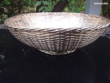 Panier métal argenté