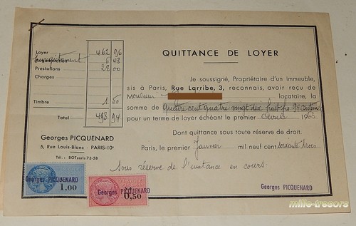 Quittance loyer 1er - quittance,