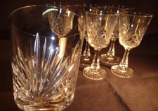 Lot de 6 verres en verre taillé grand modèle