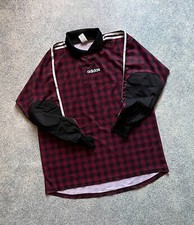 Maillot de gardien de but vintage Adidas Originals Football années 90 rouge t...