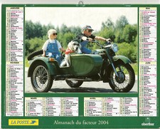 Almanach du facteur 2004. Enfants Side-car et Manège cheval de bois.