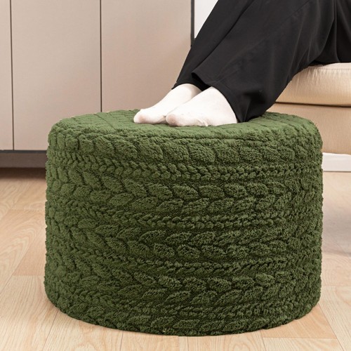 Round pouf ottoman 20 - round,