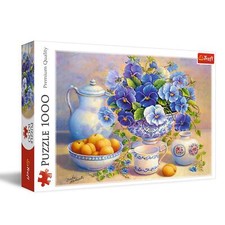 10466 Puzzle Blauer Blumenstrauß 1000 Teile Premium Quali für Kinder AB 12 Ja...