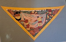 Geo Fourrier, Rare Foulard Imprimé,  Bretagne, Marins Pêcheurs