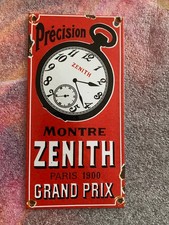 Plaque émaillée montre ZENITH grand prix Parix 1900