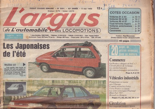 Argus 3091 mazda - l'argus,
