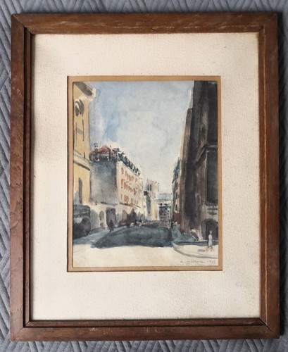 Aquarelle signée malterre - aquarelle,