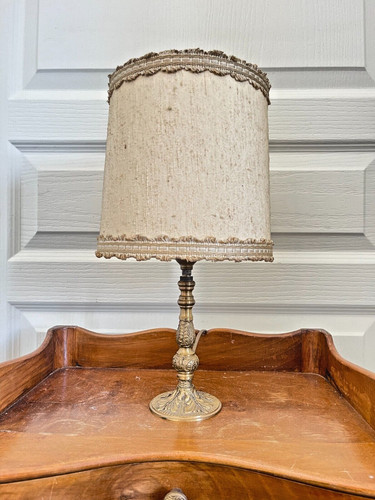 Ancien lampe laiton doré - lampe,