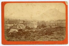 Cabinet Card - LE PUY-DE-DÔME Antique Found Photo 1890s France Village Landscape