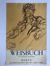 Claude WEISBUCH, Galerie Hervé, 1963. Affiche originale en lithographie