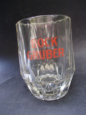 Superbe chope à bière gravure chimique GRUBER Strasbourg 1930 Alsace brasserie