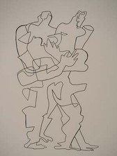 Ossip ZADKINE : Les amoureux, Gravure originale signée